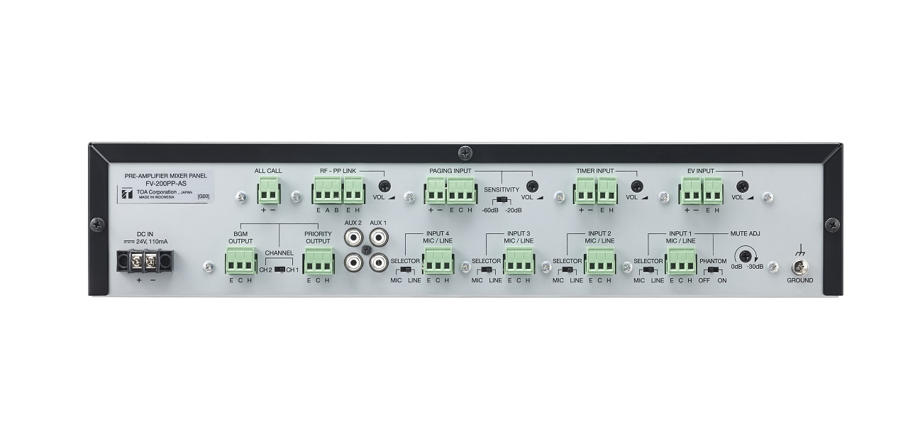 Bộ mixer tiền khuếch đại: FV-200PP-AS | TOA