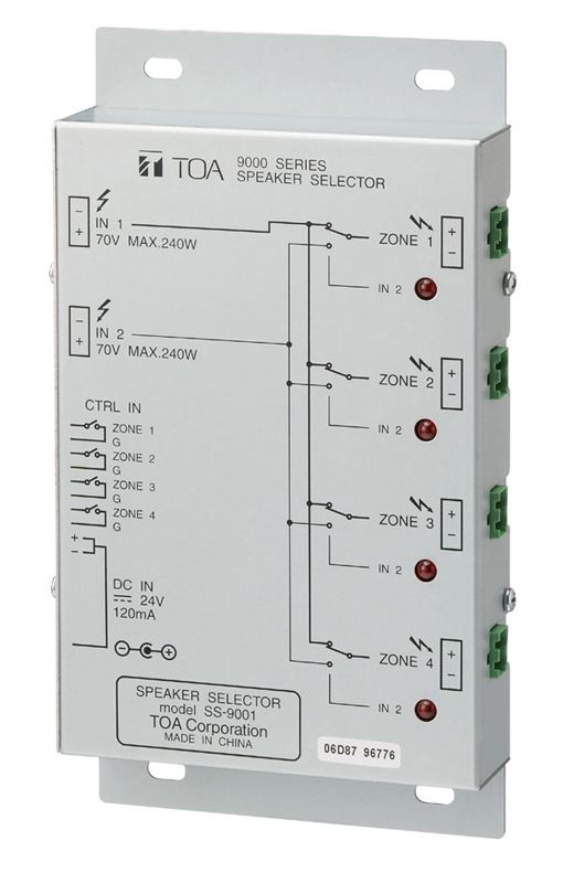 Bộ lựa chọn 4 vùng loa: SS-9001 | TOA
