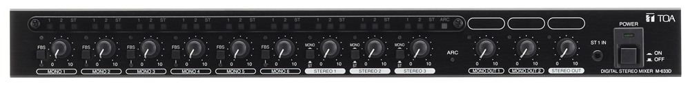 Bộ Trộn Kỹ Thuật số Stereo: M-633D | TOA