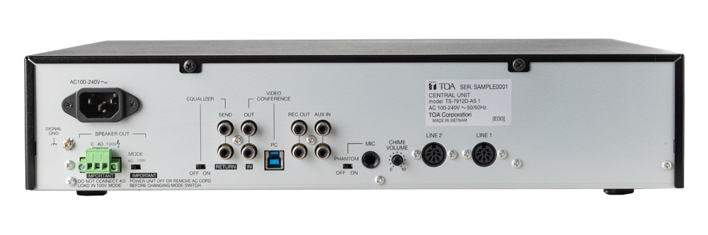 Bộ trung tâm liền công suất 120W: TS-7912D-AS | TOA