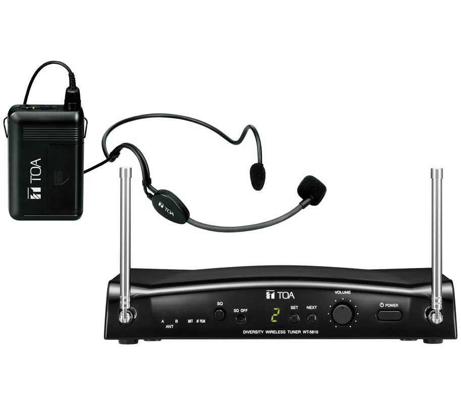 Combo một Micro choàng đầu và bộ thu phát không dây: WS-5325H | TOA