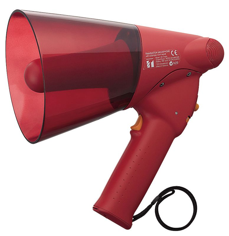 Megaphone cầm tay chống nước, còi báo động: ER-1206S Tối đa 10W | TOA