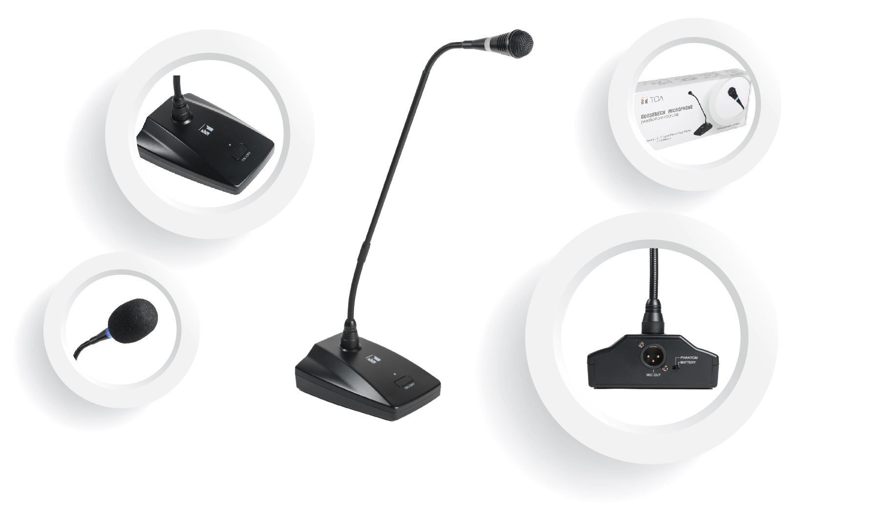 Micro cổ ngỗng độ nhạy cao: EM-380-AS | TOA