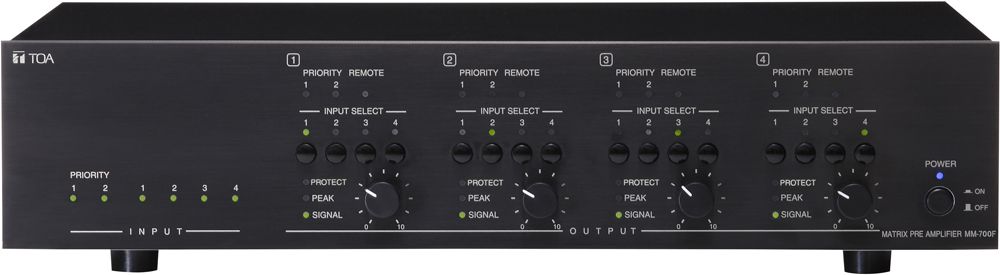 Mixer ma trận số 4x4: MM-700F-AS | TOA