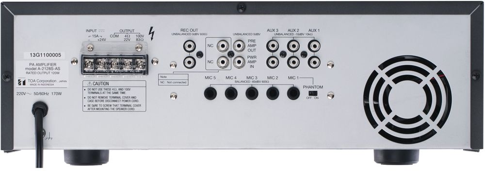 Amply công suất suất 120W A-2128S | TOA