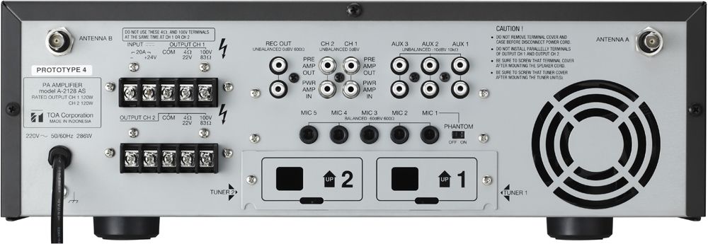 Amply 2 kênh 2x120W A-2128 | TOA