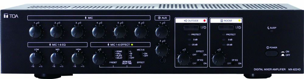 Tăng âm số liền Mixer 2 kênh 2x240W: MX-6224D | TOA