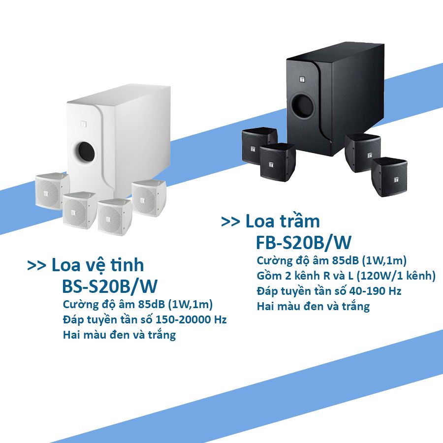 Hệ thống loa vệ tinh: BS-301W | TOA