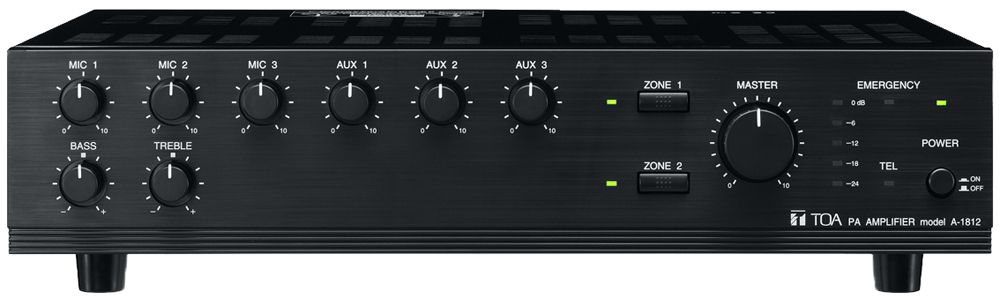 Tăng âm 2 vùng loa 120W: A-1812 | TOA