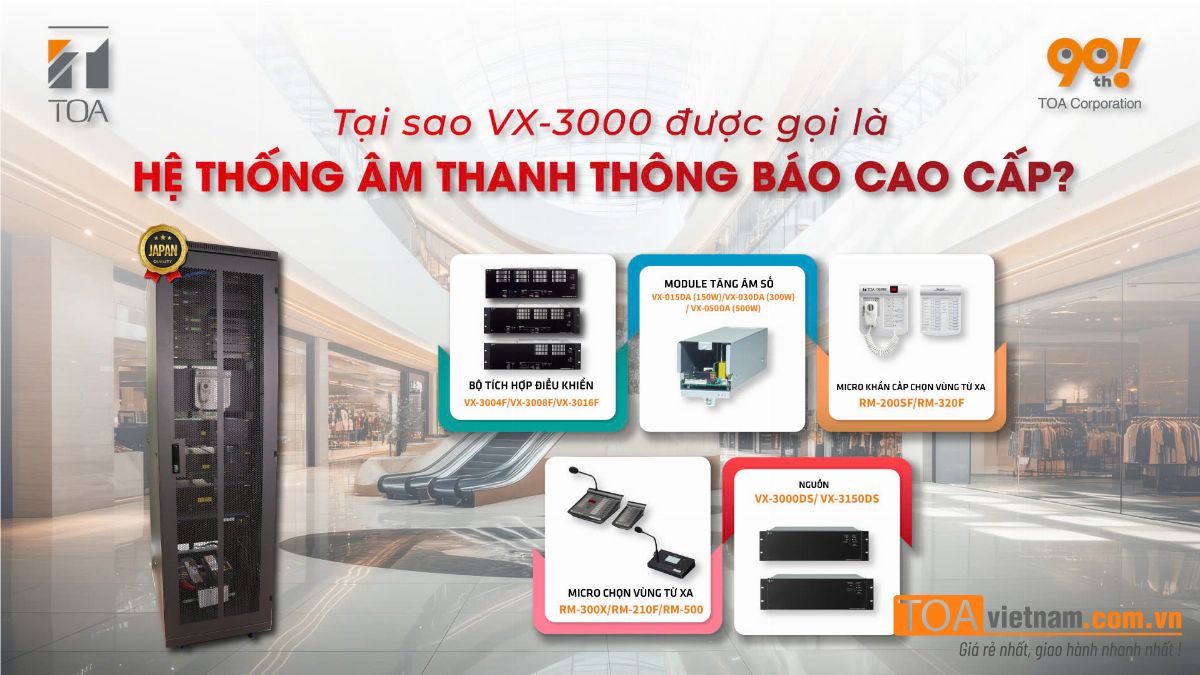 Tính năng thông báo cao cấp đặc biệt chỉ có tên dòng VX-3000 Tính năng thông báo cao cấp đặc biệt chỉ có tên dòng VX-3000