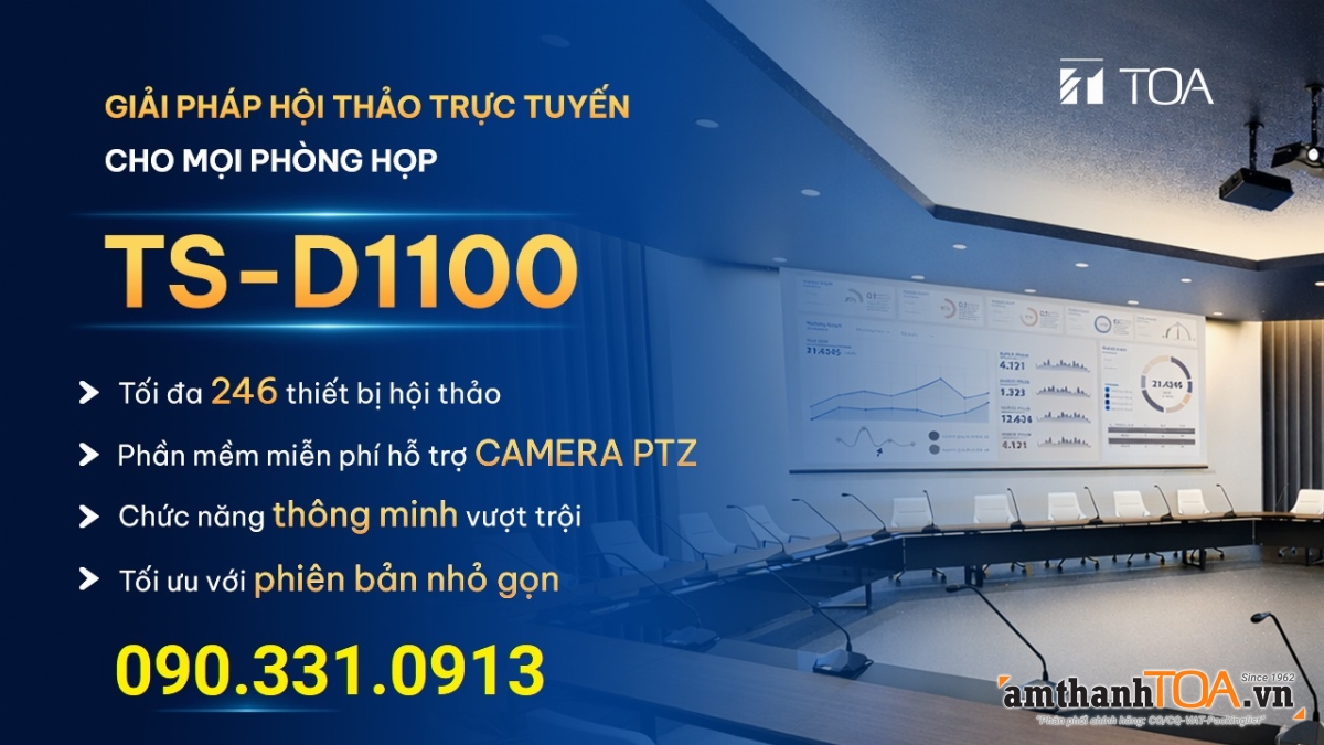 TS-D1100 hệ thống hội thảo cao cấp, có dây cho mọi giải pháp họp trực tuyến TS-D1100 hệ thống hội thảo cao cấp, có dây cho mọi giải pháp họp trực tuyến