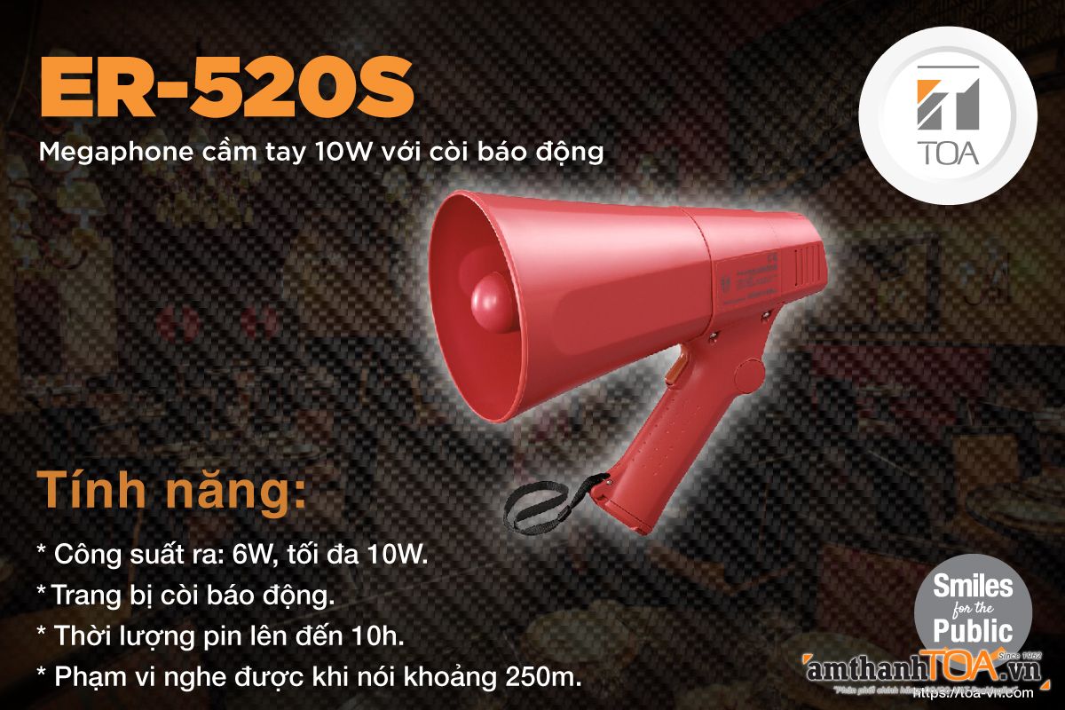 Loa cầm tay ER-520S có đặc điểm gi nổi bật?