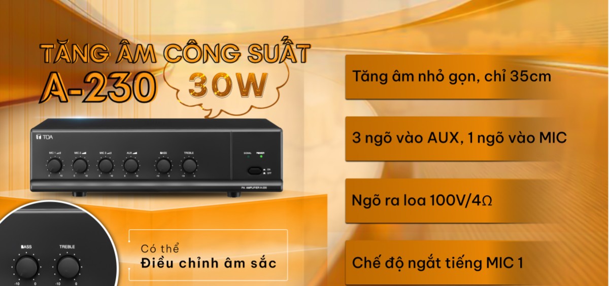 A-230 - 35cm nhưng cân cả hệ thống âm thanh