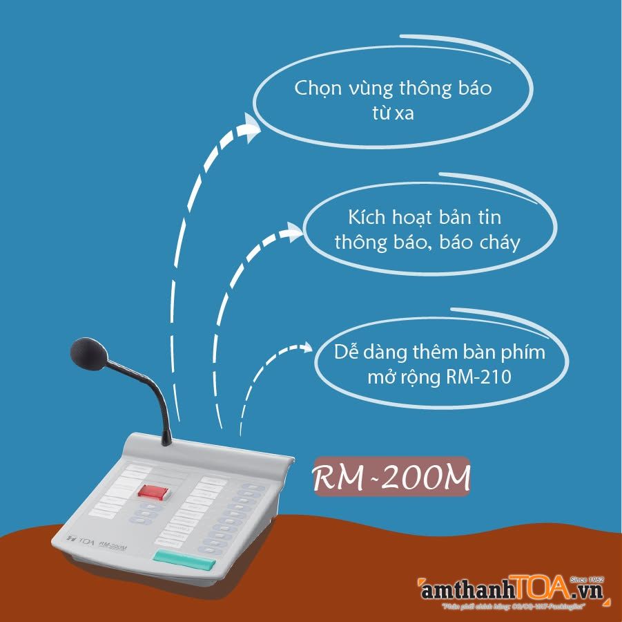 Hệ thống âm thanh thông báo, báo cháy 45 vùng loa VM-2000-4 Hệ thống âm thanh thông báo, báo cháy 45 vùng loa VM-2000-4