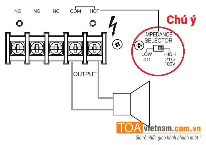 chọn trở kháng cho loa A-3212DM-AS