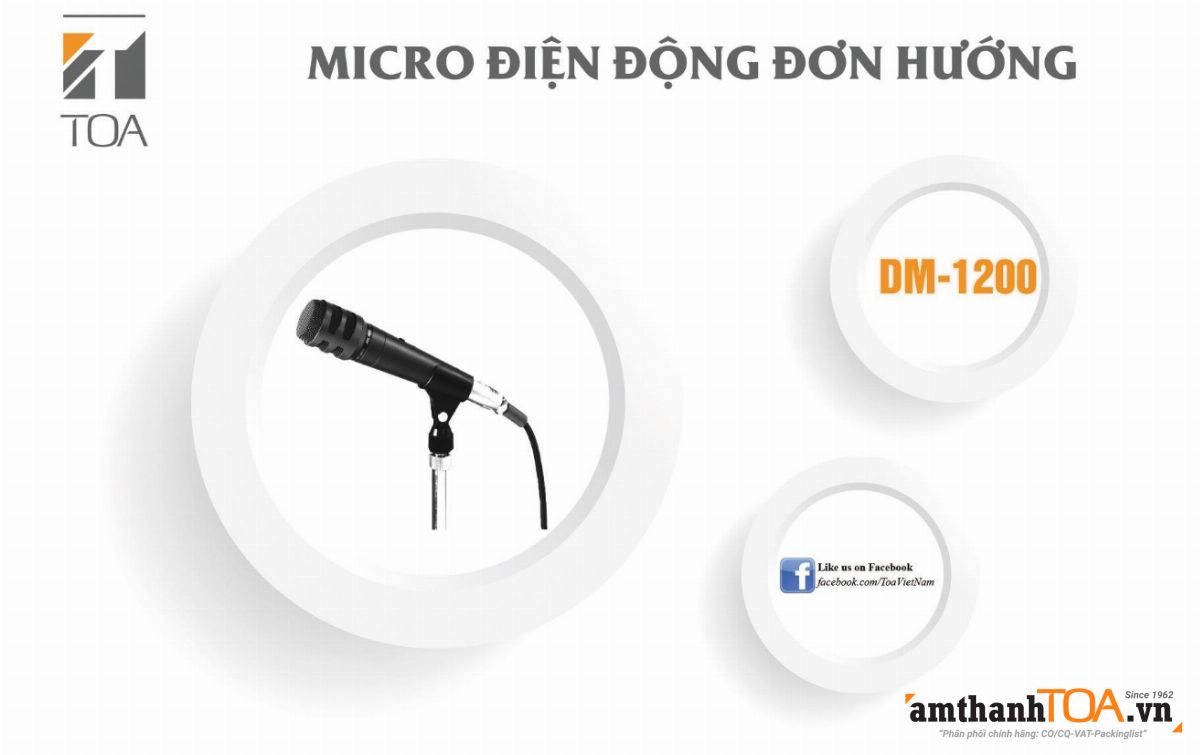 DM-1200 và DM-1200D micro có dây tiện dụng