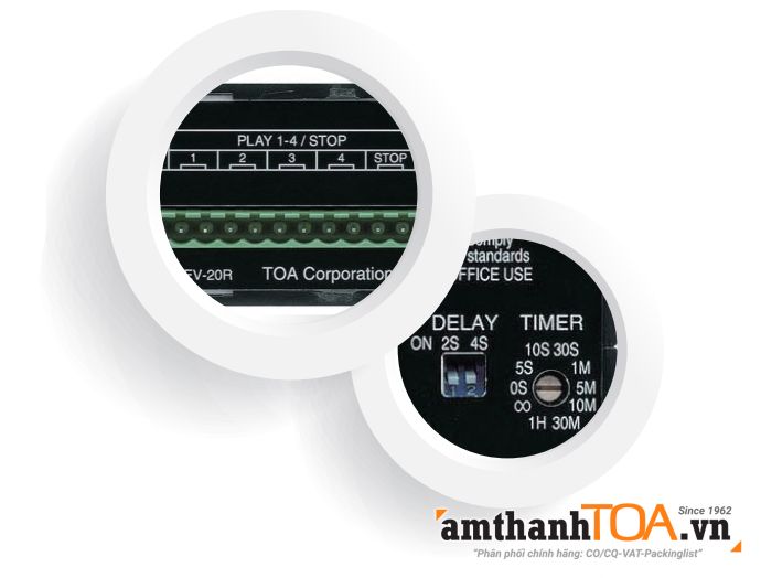 Kích hoạt âm thanh EV-20R từ tiếp điểm ngoài