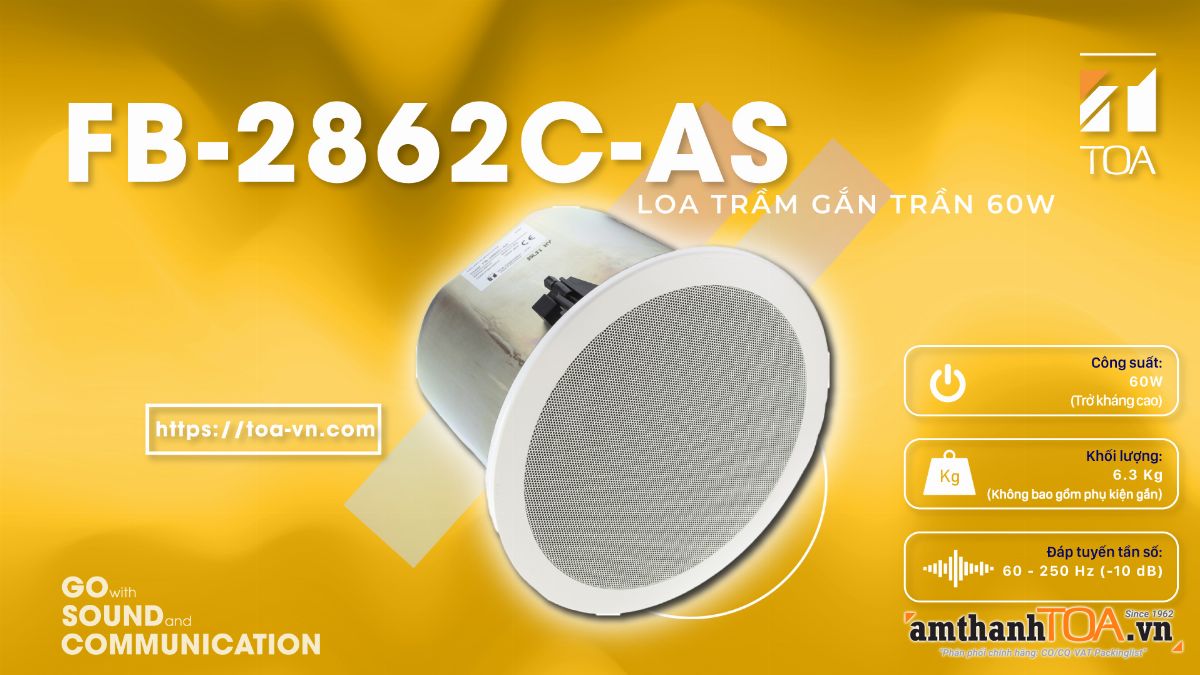 Cảm nhận giai điệu âm thanh mượt mà cùng FB-2862C-AS
