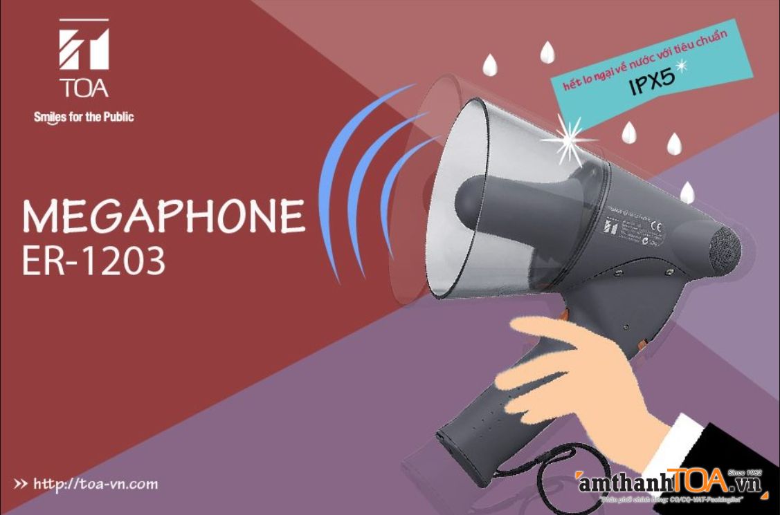 Loa cầm tay chống nước ER-1203 có đặc điểm gì nổi bật?