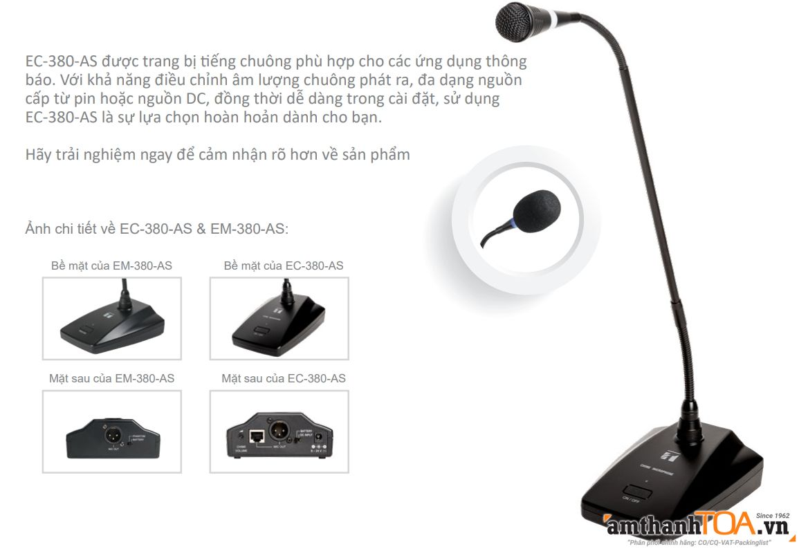 Tại sao phải sử dụng Micro có chuông EC-380-AS