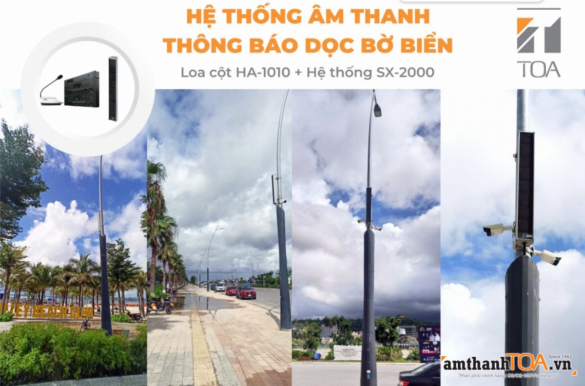 Dòng loa phóng thanh thông báo bờ biển, phường xã, nhà máy