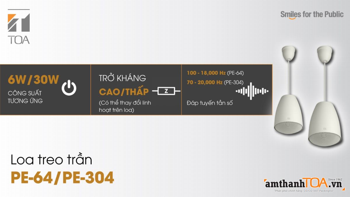 Loa treo trần PE-64, PE-304 – Kiểu dáng độc đáo, nâng tầm không gian nội thất sang trọng Loa treo trần PE-64, PE-304 – Kiểu dáng độc đáo, nâng tầm không gian nội thất sang trọng