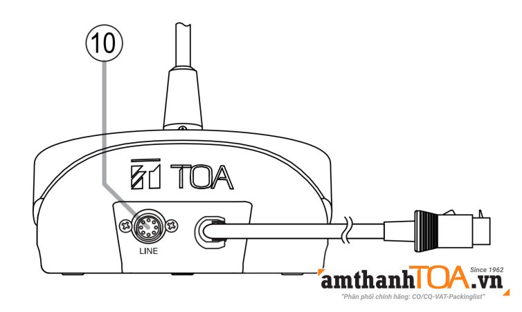 Mặt sau Micro chủ tịch TS-691L-AS