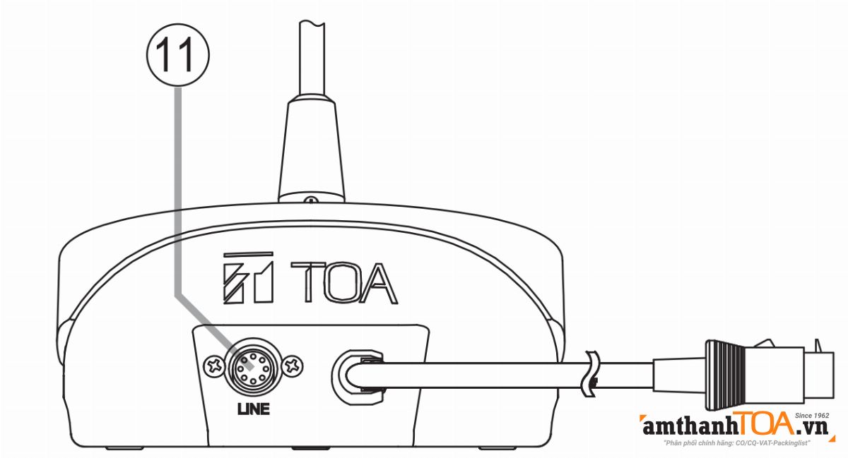 Mặt sau Micro chủ tịch TS-791L-AS Mặt sau Micro chủ tịch TS-791L-AS