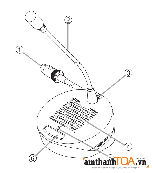 Mặt trên Micro đại biểu TS-792L-AS Mặt trên Micro đại biểu TS-792L-AS