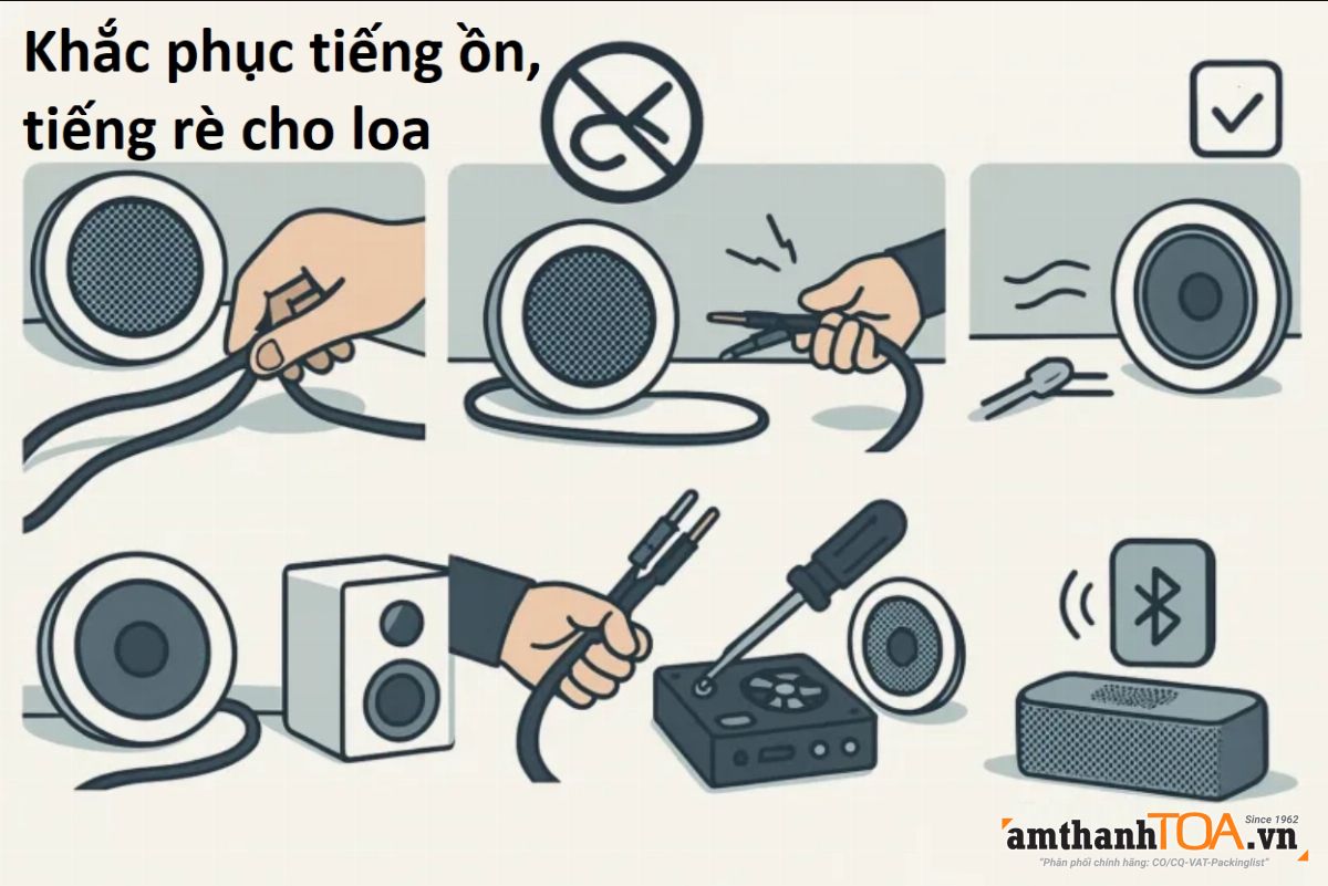 Cách khắc phục, giải quyết tiếng ồn, tiếng rè của loa