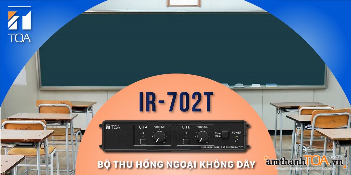 Bộ thu hồng ngoại không dây TOA IR-702T có đặc điểm gì nổi bật